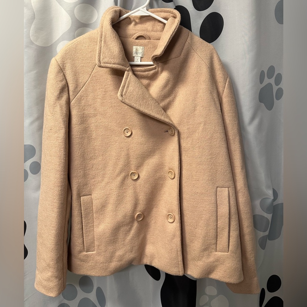 Lauren Conrad Pea Coat, Blush Pink, Size 16